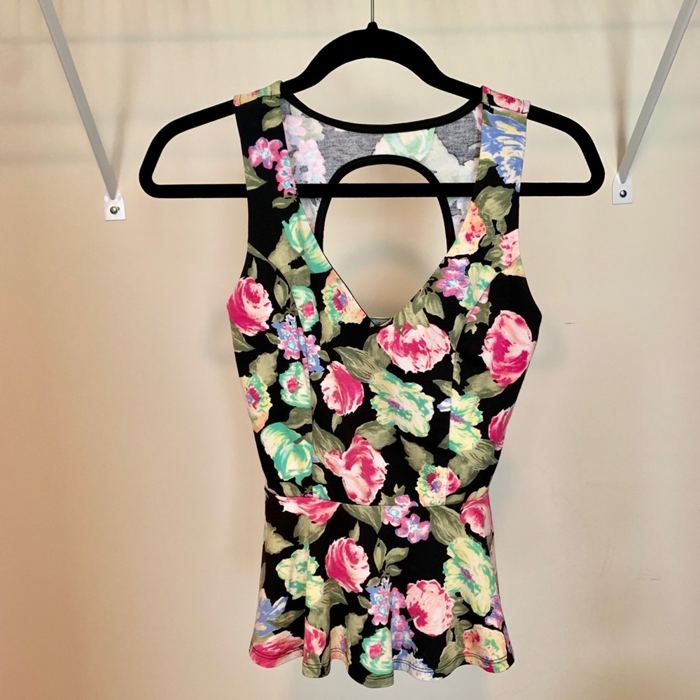Floral peplum top